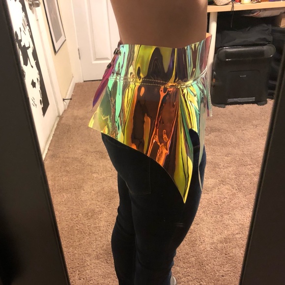 PVC Rave skirt vinyl festival leather harness edc - Picture 2 of 5